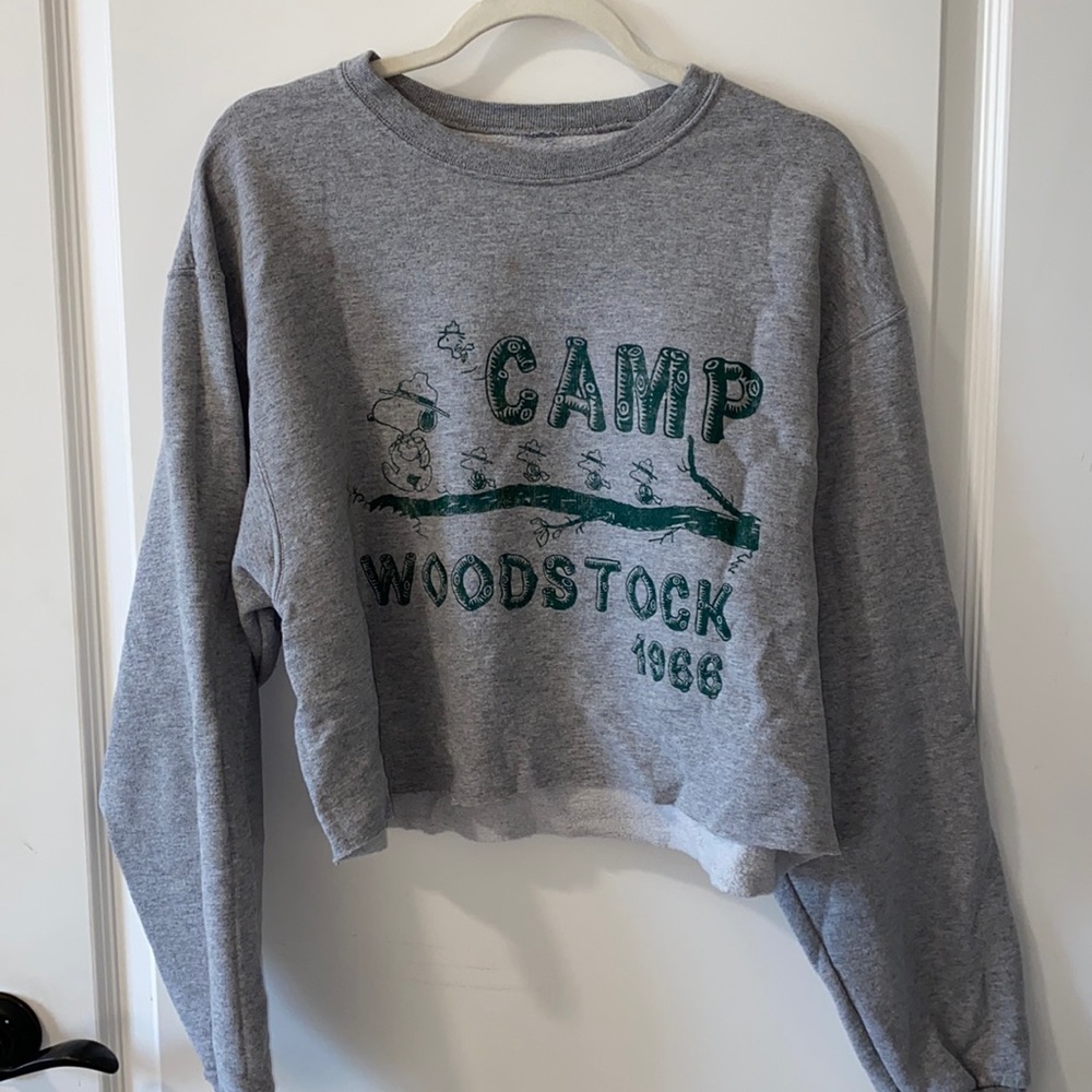 Camp Woodstock cropped sweatshirt